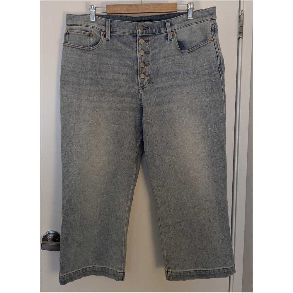 Lucky Brand Mid Rise Crop Wide Leg Jean 16/33